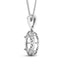 Colgante de Diamante Blanco Genuino de 0.09 Quilates en Oro Blanco de 14K