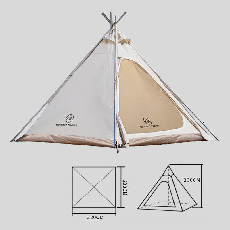 Premium Pyramid Tent - Rainproof Oxford Cloth Canopy