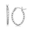 Boucles d'oreilles ovales petites en argent sterling plaqué rhodium