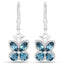 Pendientes de plata esterlina con topacio azul de Londres de 2.32 quilates