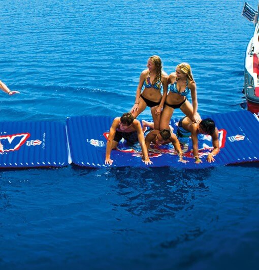 Camino y Lounge Flotante WOW Watersports para Piscina y Lago - Rojo