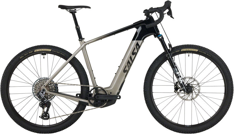 Salsa Tributary C Rival GX AXS Transmission SUS Ebike - 29" Carbon Charcoal/Black X-Large