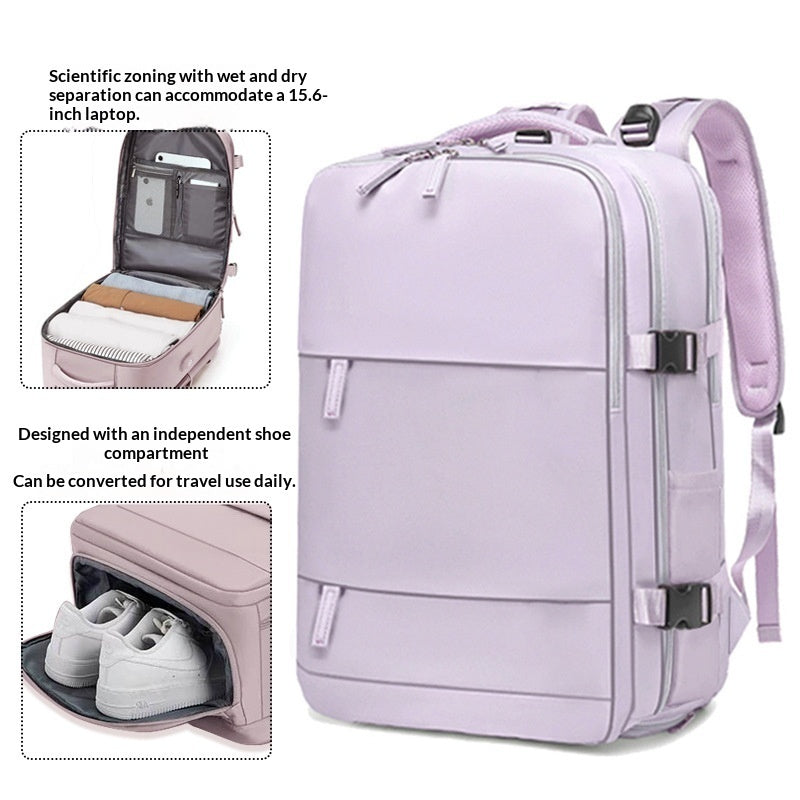 Sac à dos de voyage décontracté pour hommes, imperméable, avec séparation sèche-humide