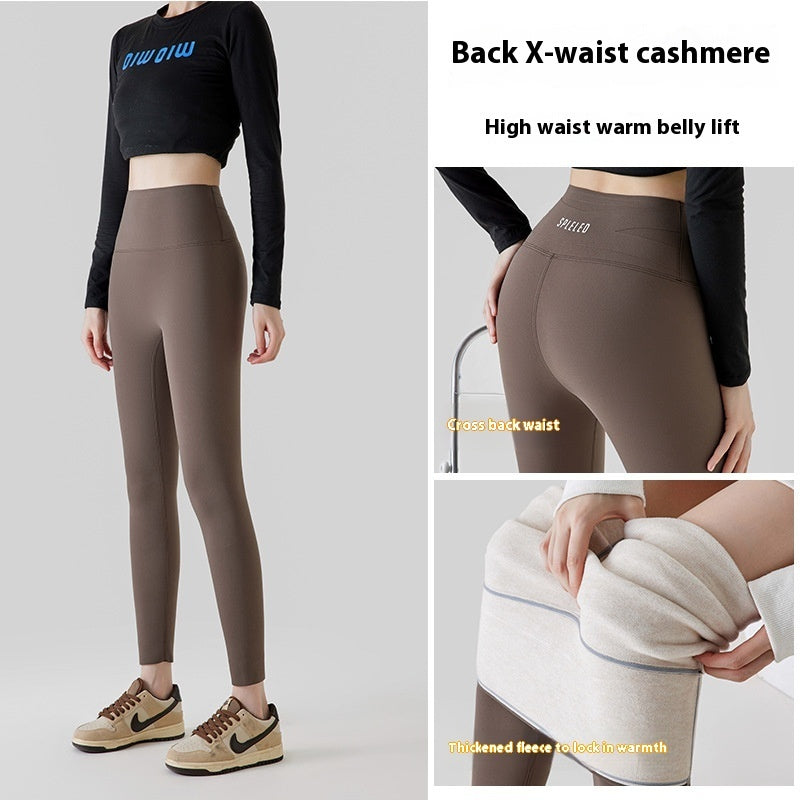 Leggings de Cachemira de Cintura Alta para Mujeres - Elegantes y Cálidos
