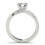 14k White Gold Fancy Prong Split Shank Diamond Engagement Ring