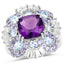 Bague de fiançailles multi-stones de 8,38 carats en argent sterling .925