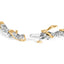 10K Yellow and White Gold Diamond 'S' Link Bracelet - 2.00 Cttw