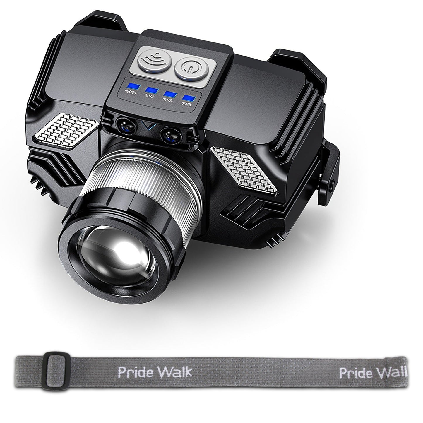 Lampe frontale LED à capteur de mouvement Gbruno - Étanche et zoomable