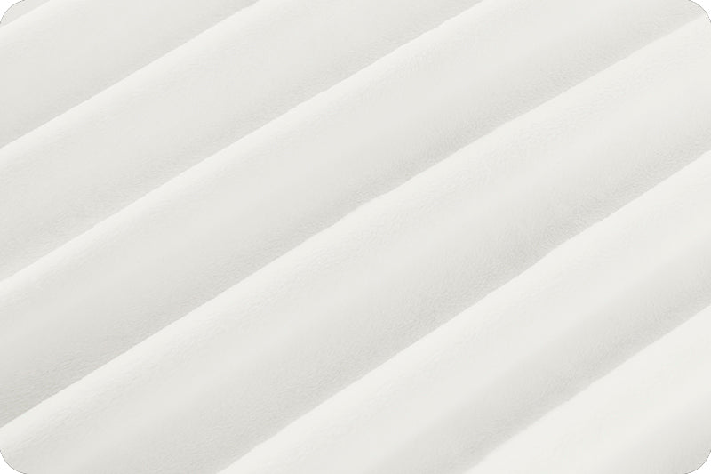 Tissu Minky Uni Cuddle 3 Blanc - 58/60" par yard