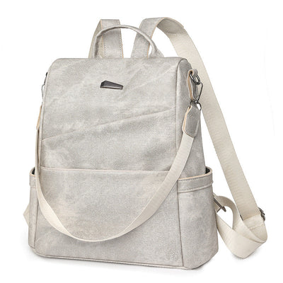 Women's Soft Leather Backpack for Travel and School