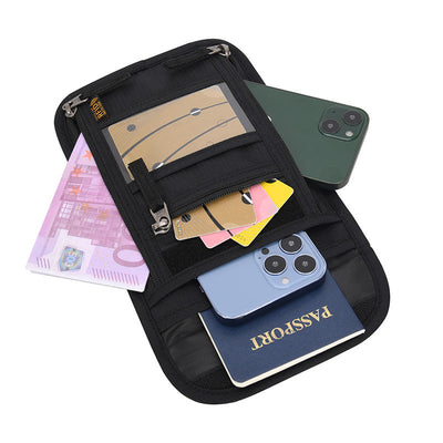 Multifunctional Passport Bag with Ticket Clip - Large Capacity