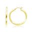 Boucles d'oreilles créoles en or jaune 14 carats avec taille diamant