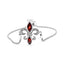 Bracelet Bolo Ajustable en Argent Sterling .925 avec Grenat et Diamant