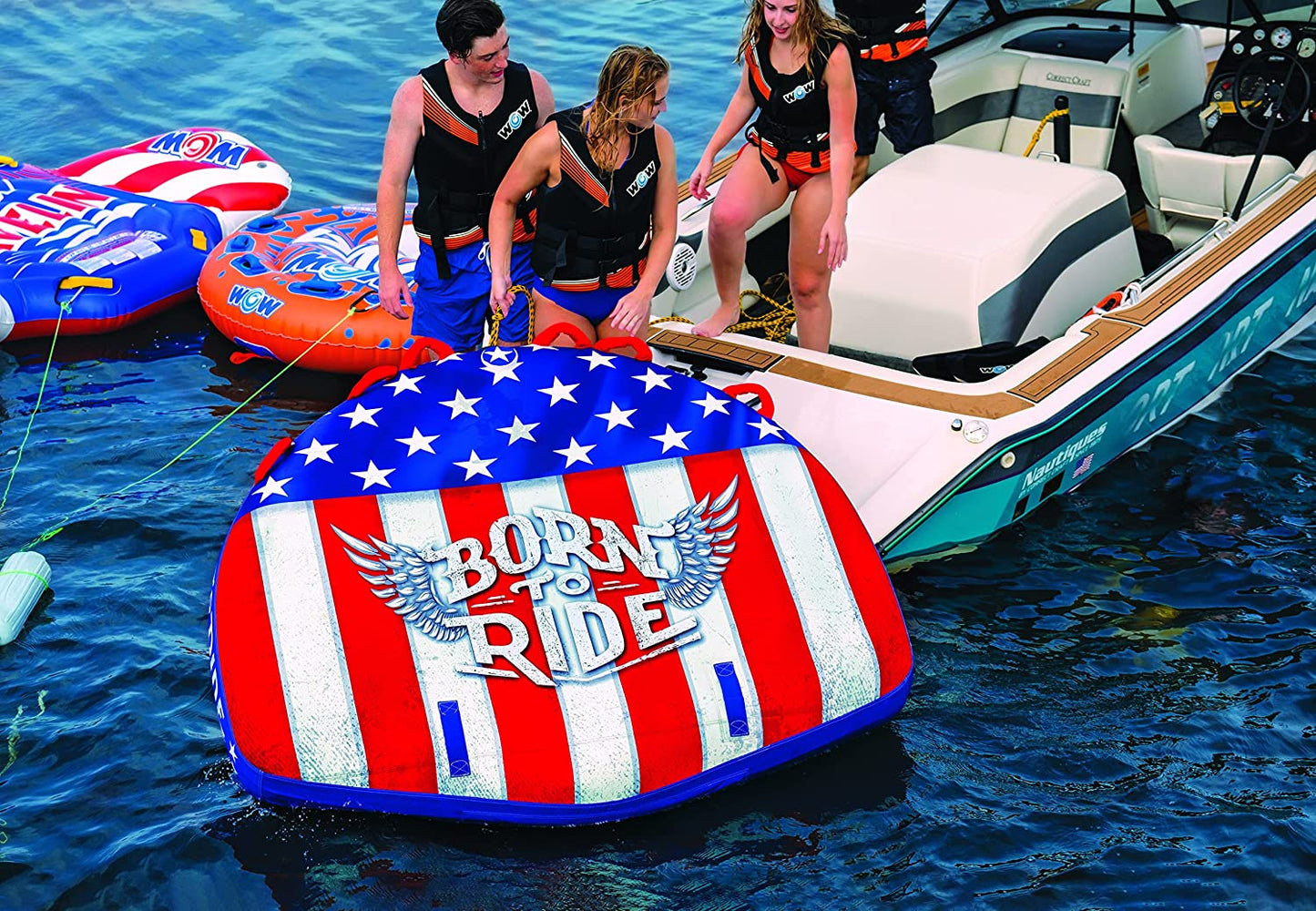 WOW Watersports Nacido para Montar Towable de 3 Personas