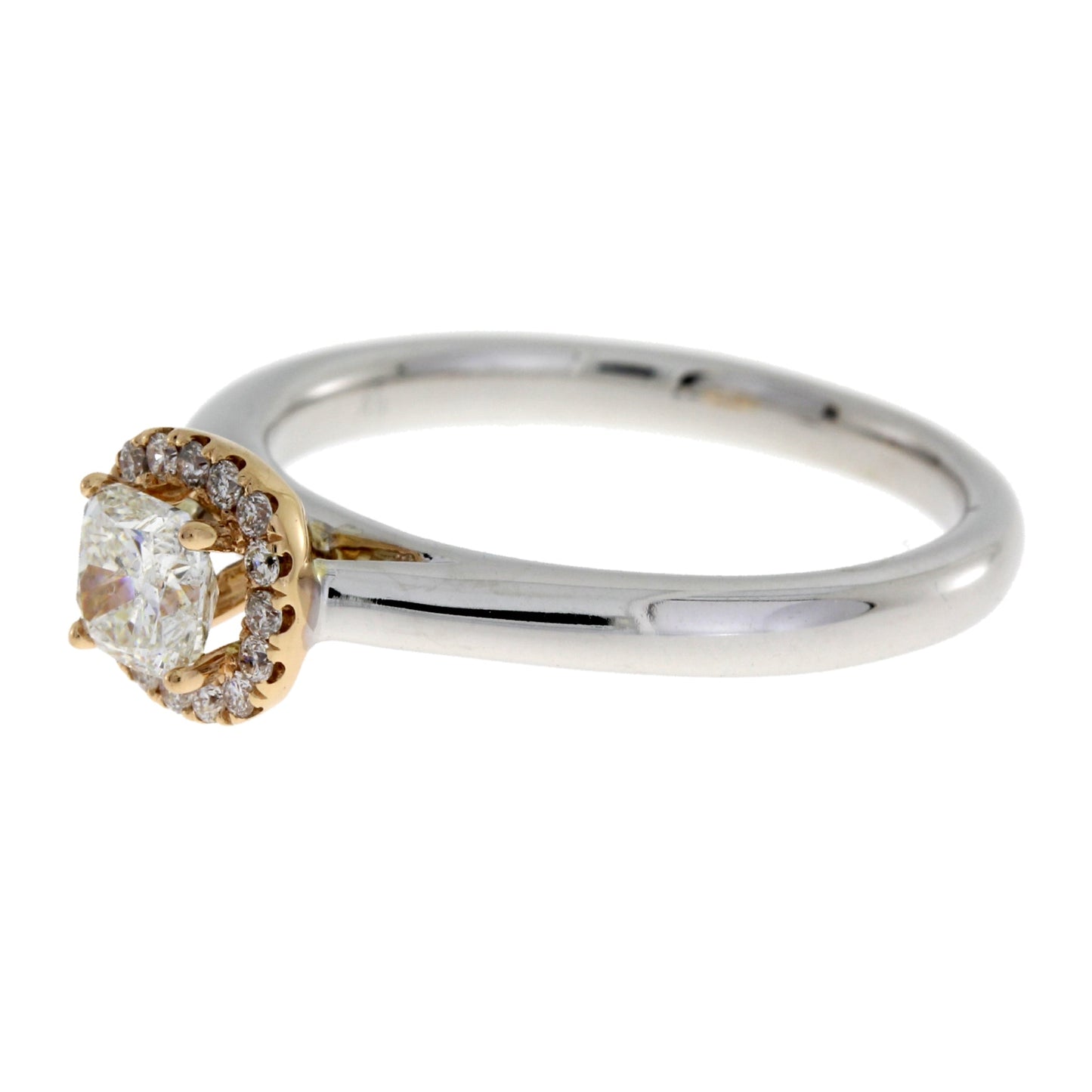Genuine .62ct Diamond Engagement Ring in 14KT Two-Tone Gold