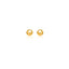 Boucles d'oreilles clous rondes en or jaune 14 carats - 6,0 mm