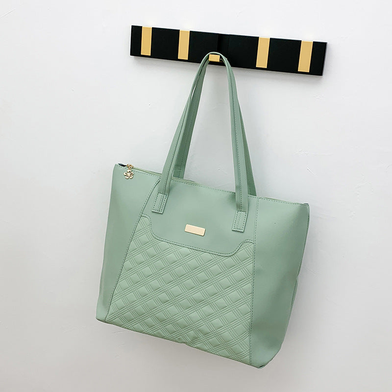 Bolso Tote de Gran Capacidad con Relieve de Diamante