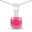 Pendentif élégant en émeraude et rubis de 1,80 carat en argent sterling