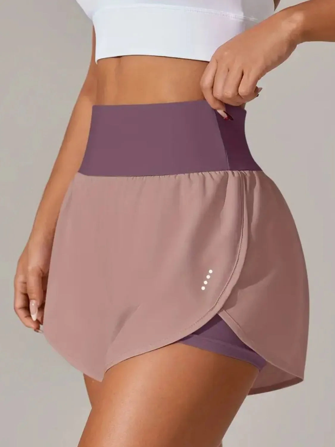 Shorts Actifs Taille Haute avec Poches