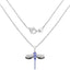 Colgante de Plata Esterlina con Tanzanita y Topacio Blanco de 1.93 Quilates
