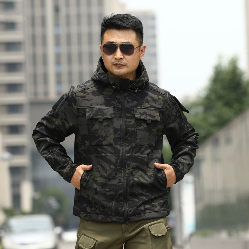 Camouflage Shell Jacket for Outdoor Sports