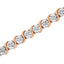 14K Rose Gold Plated Sterling Silver Diamond Tennis Bracelet - 7"
