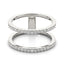 14k White Gold Dual Band Design Ring with Diamonds