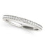 Anillo de boda simple de diamante de oro blanco de 14k