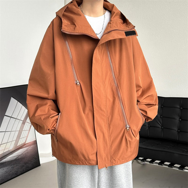 Men's Waterproof Windbreaker Jacket for Outdoor Activities
