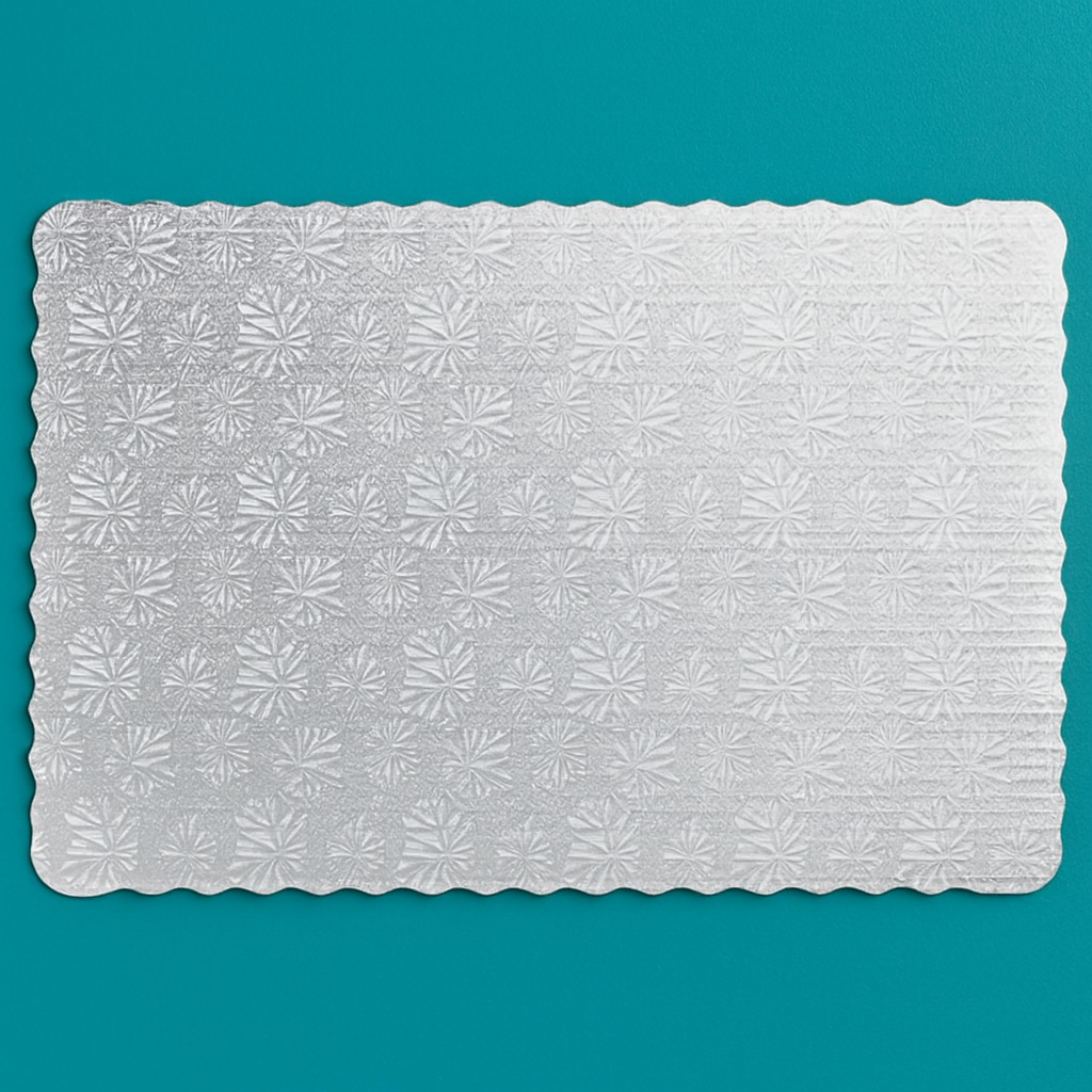 Cake Board - Full Sheet Silver Scallop - Korvel