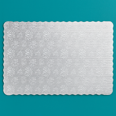 Cake Board - Full Sheet Silver Scallop - Korvel