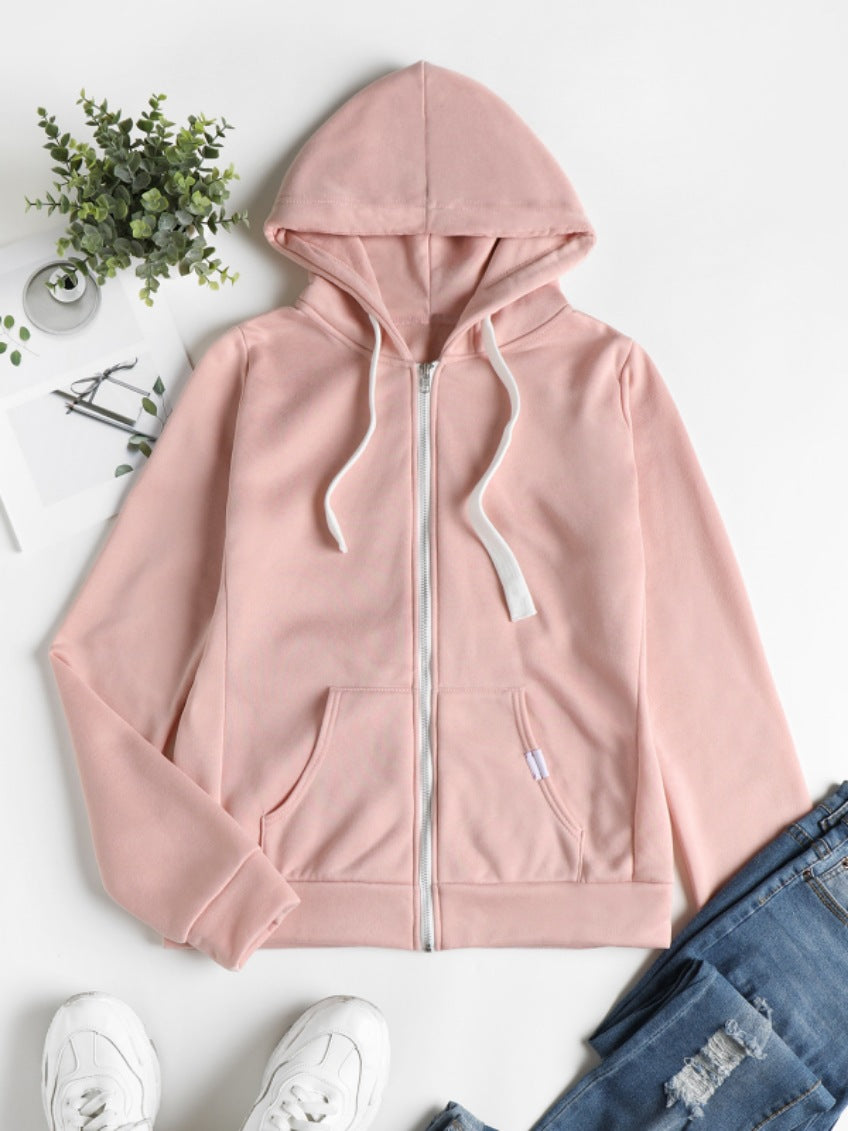 Cárdigan Deportivo Casual para Mujeres con Capucha y Cremallera