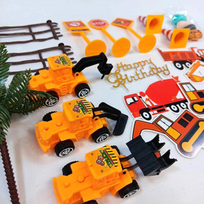 Oasis Supply Happy Birthday Construction Cake Decorating Kit - 23 Pieces