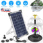 3-Tier Solar Bird Bath Fountain with Colorful LED Lights