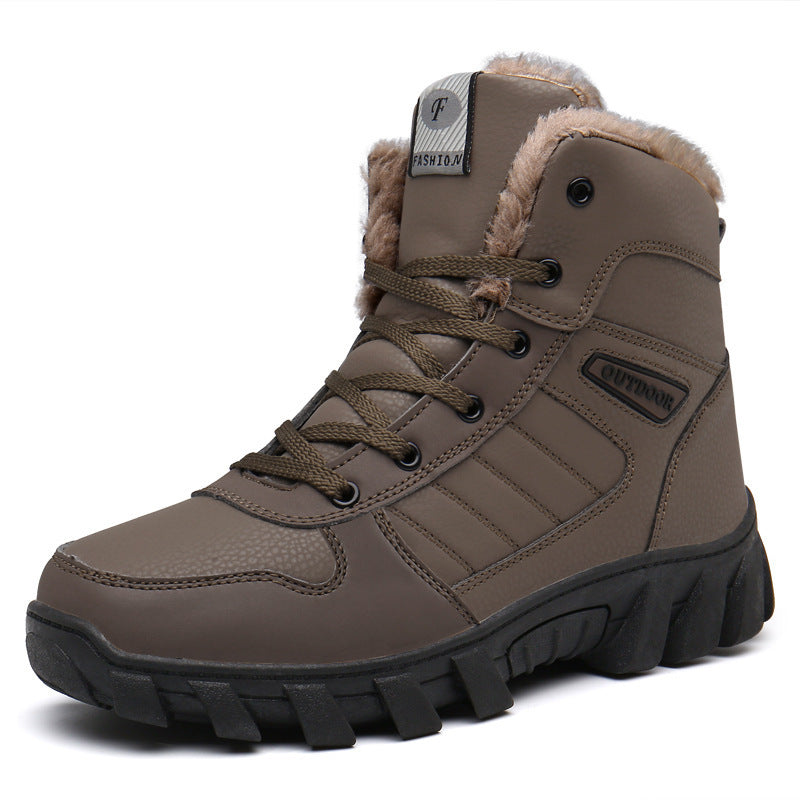 910 Lace-up Anti-slip Couple Snow Boots