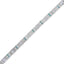 Pulsera de eslabones de diamantes en corte princesa de oro blanco de 14 quilates
