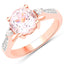 2.73 Carat Kunzite and White Topaz Sterling Silver Ring