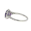 Anillo de amatista y diamante genuino de 2.07ct en oro blanco de 14KT