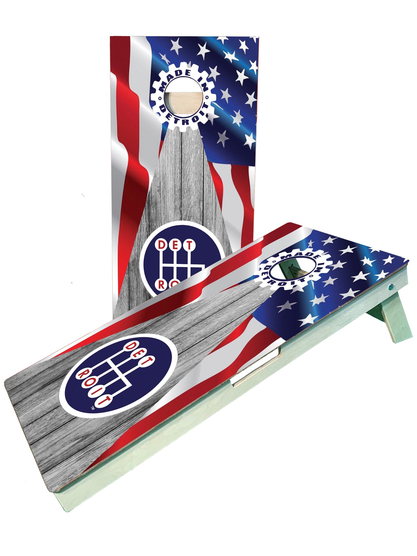 Premium Detroit Cornhole Board Set - Korvel