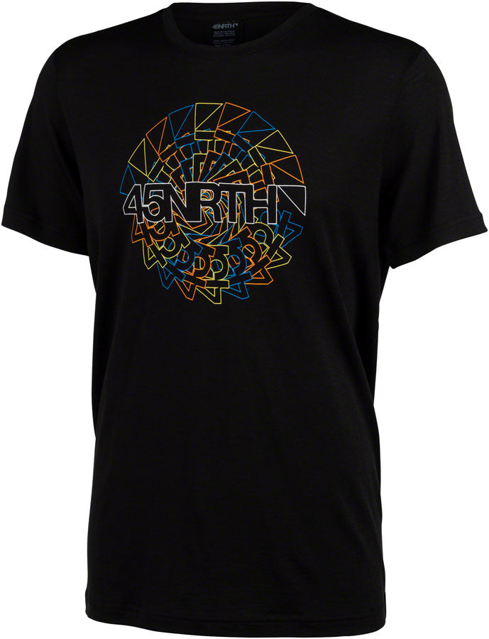 T-shirt en laine Rune 45NRTH - Unisexe Noir X-Small