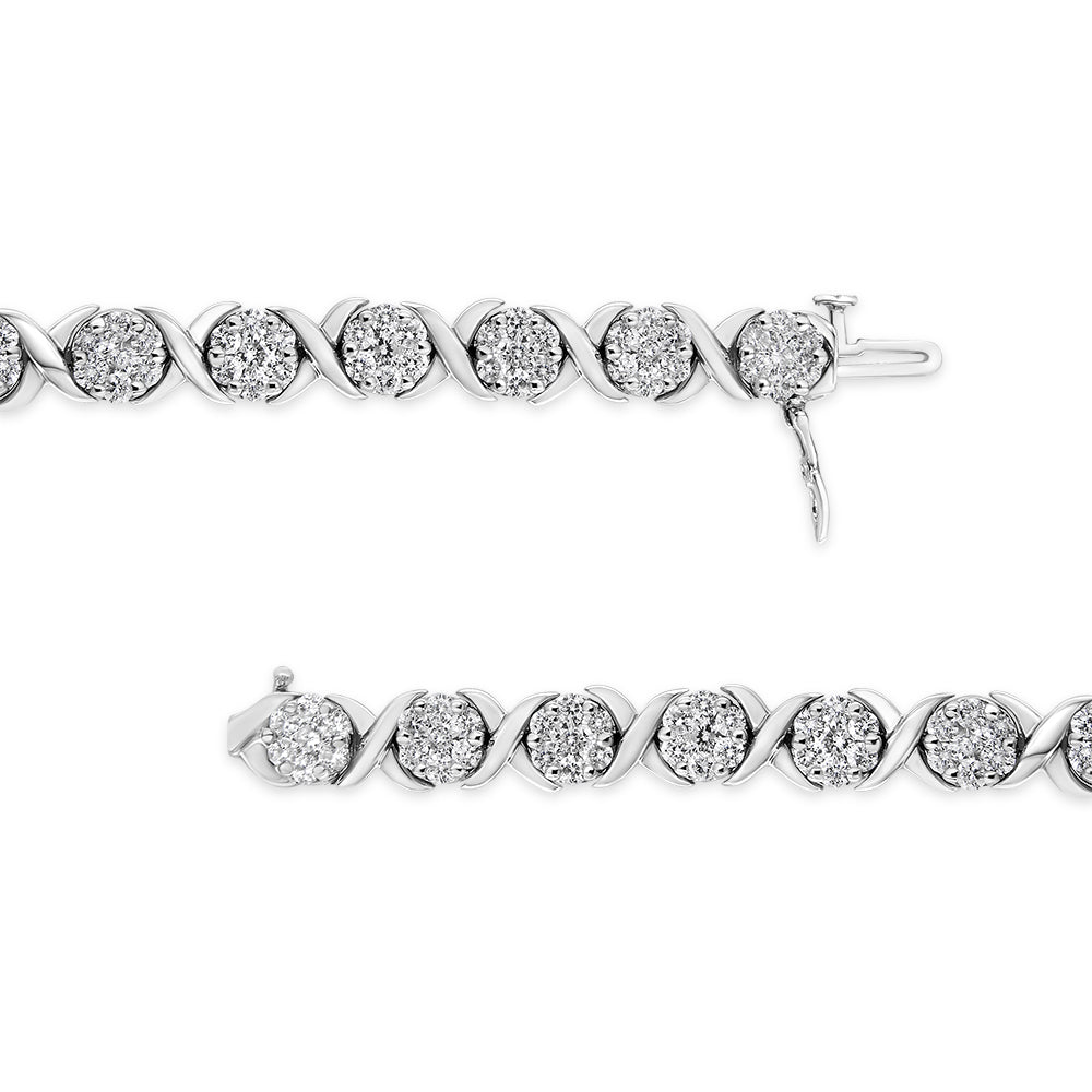 Pulsera de Tenis de Diamantes en Oro Blanco de 14K