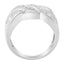 Anillo Bypass de Diamante en Oro Blanco de 10K - Talla 6-3/4