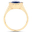 4.85 Carat Blue Sapphire and Diamond 14K Yellow Gold Ring