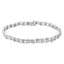 Pulsera Abierta en V de Plata Esterlina .925 con Diamantes Miracle Set