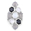 Bague en Labradorite et Pierre de Lune Arc-en-Ciel Blanche de 10,30 Carats