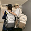 Mochila de Moda Doble de Color Contrastante para Hombre de Gran Capacidad