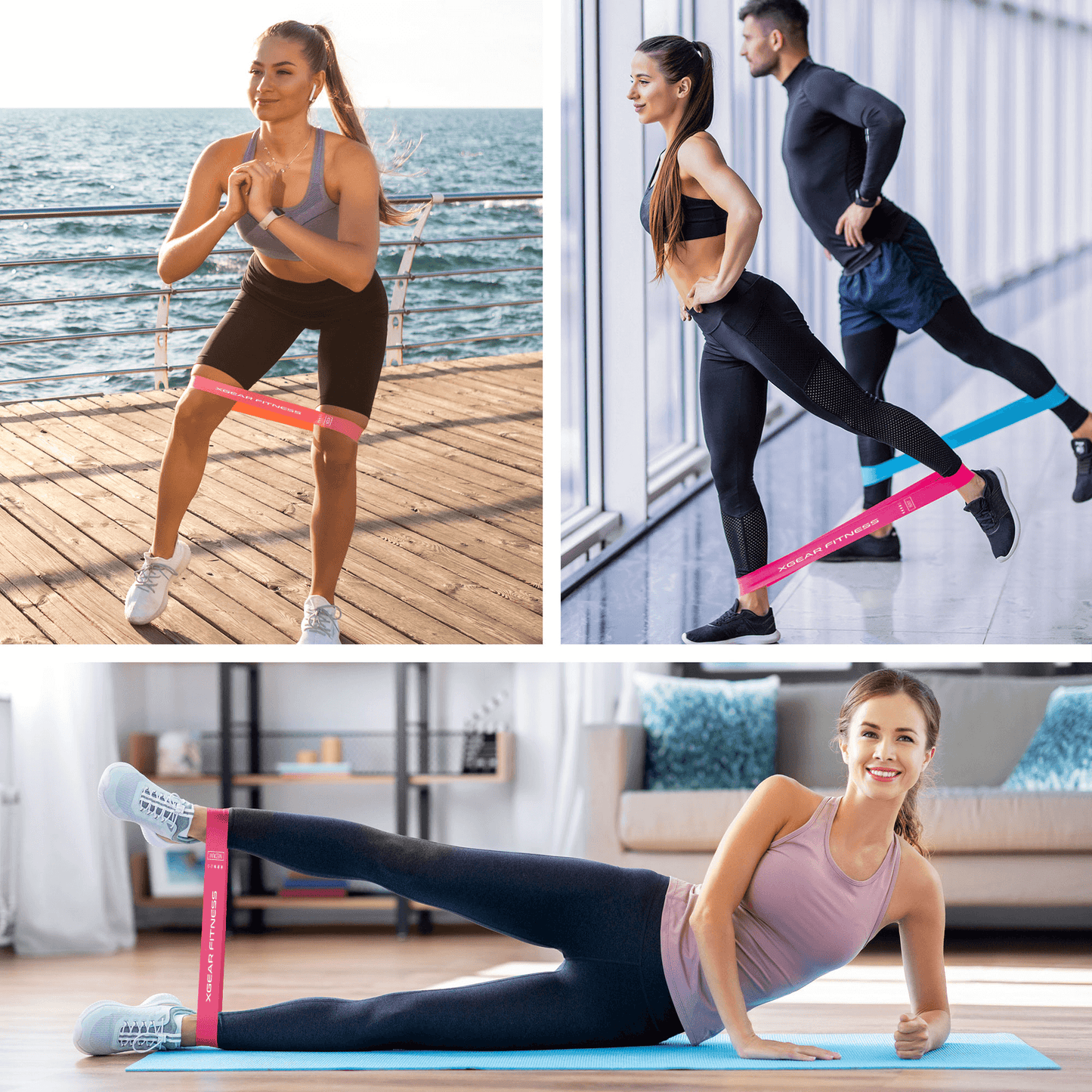 Ensemble de bandes de résistance XGear Fitness Loop de 5 avec sac de transport