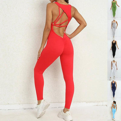 V-Shaped Back Yoga Jumpsuit for Women - Premium Activewear