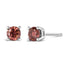 Pendientes de Stud de Diamante Rosa Creado en Laboratorio de Oro Blanco de 10K
