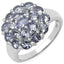 1.83 Carat Genuine Tanzanite Sterling Silver Engagement Ring